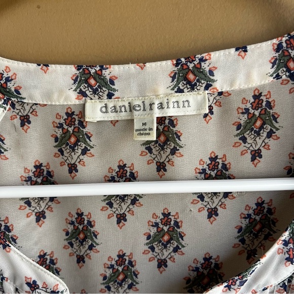 Daniel Rainn Sheer Boho Long Sleeve Blouse - Size M - Lightweight Casual - Picture 3 of 7